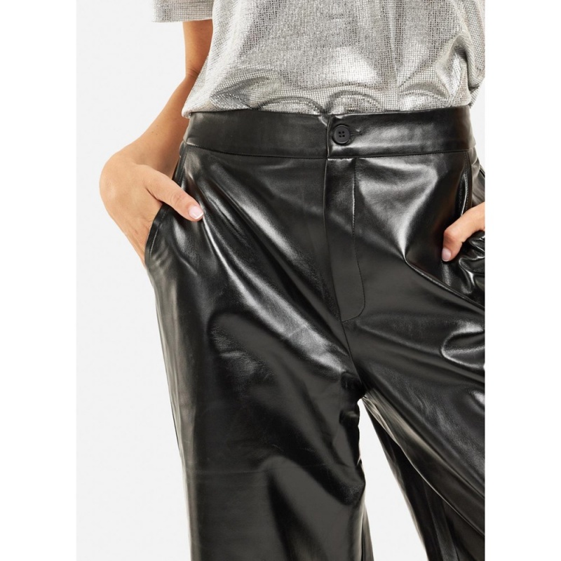 Pantalons Alma En Pena Droit Blanche Noir Femme | GHE-45315271